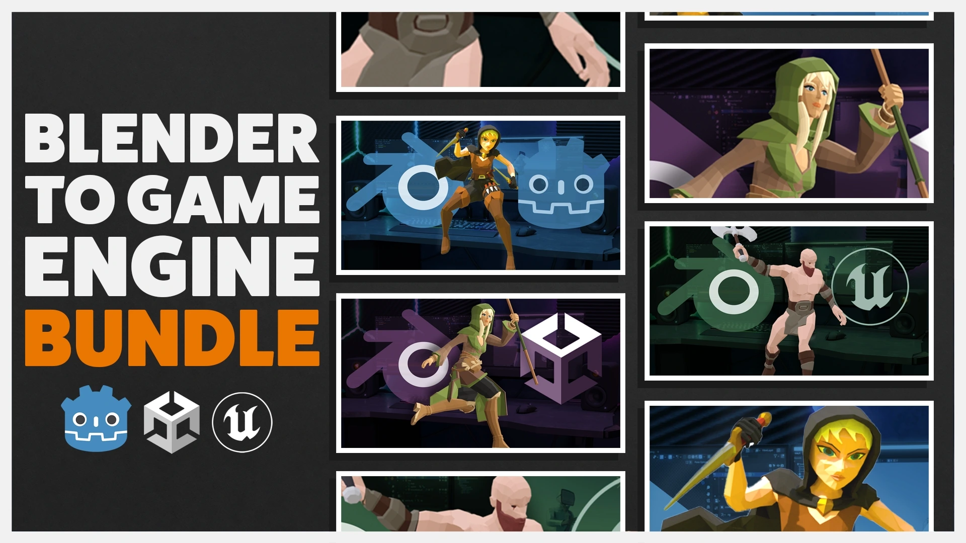 حزمة تصدير من Blender لمحركات الألعاب - دروس Unity وUnreal وGodot